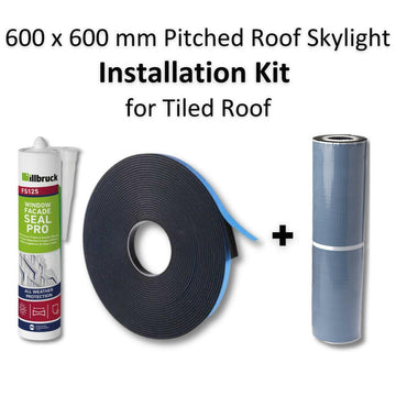 600 x 600 mm Pitched Roof Skylight (Tiled Roof) Installation Kit.