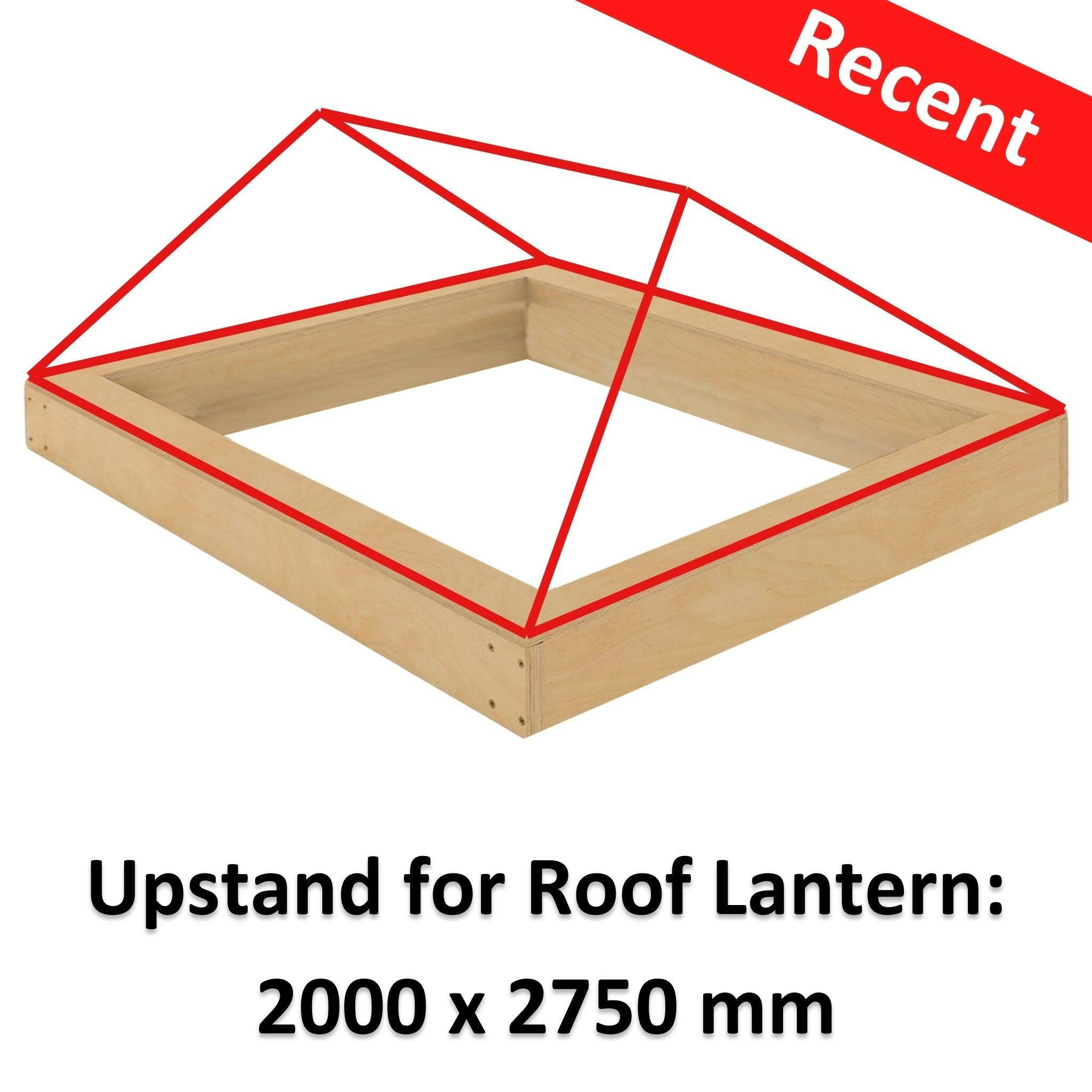 2000 x 2750 mm WBP Insulated Upstand for Roof Lanterns.