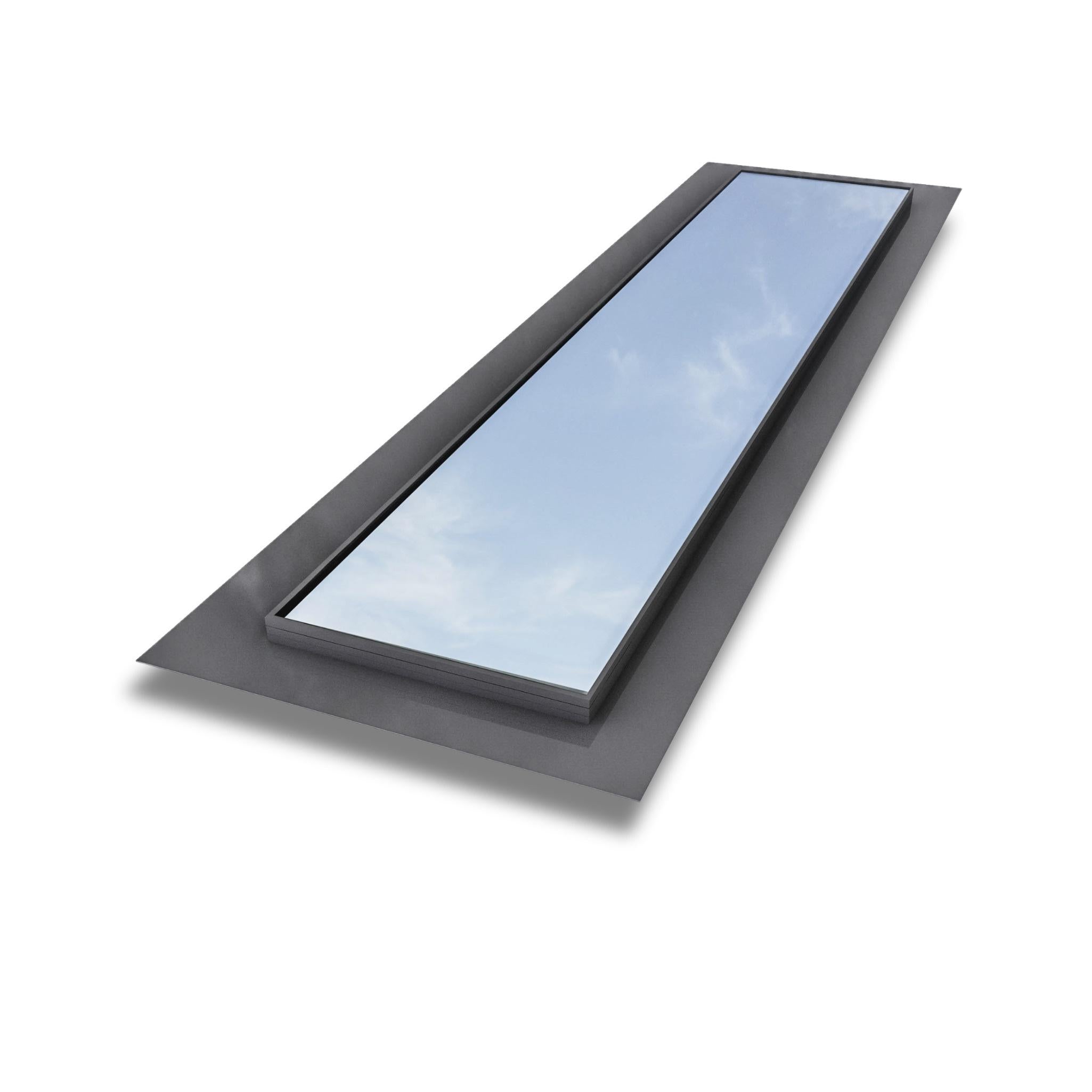 400 x 2000 mm Frameless Skylight for Flat Roof - Triple Glazed