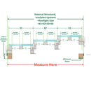 2000 x 5500 mm Electric Opening Glass Link Modular Skylight | 2 Fixed 1 Opening.