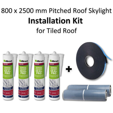 800 x 2500 mm Pitched Roof Skylight (Tiled Roof) Installation Kit.