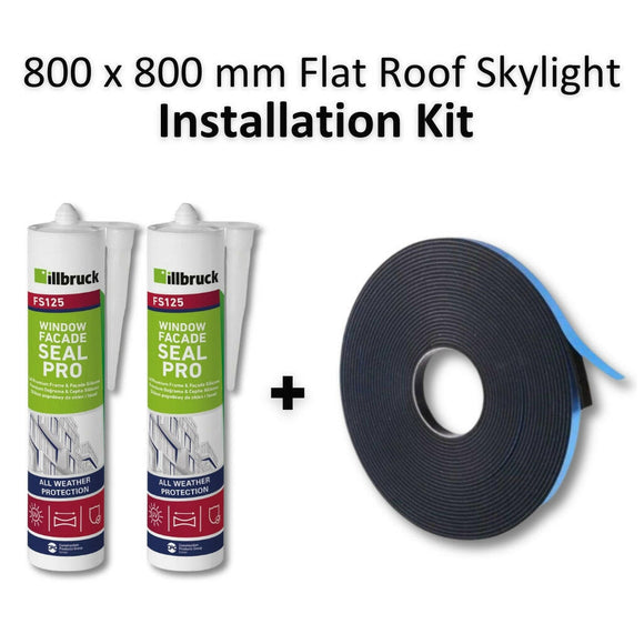 800 x 800 mm Flat Roof Skylight Installation Kit.
