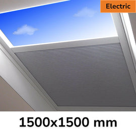 1500 x 1500 mm Electric Blinds for Flat / Pitched Roof Skylights & Roof Lanterns.
