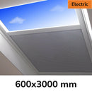 600 x 3000 mm Electric Blinds for Flat / Pitched Roof Skylights & Roof Lanterns.