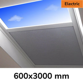 600 x 3000 mm Electric Blinds for Flat / Pitched Roof Skylights & Roof Lanterns.