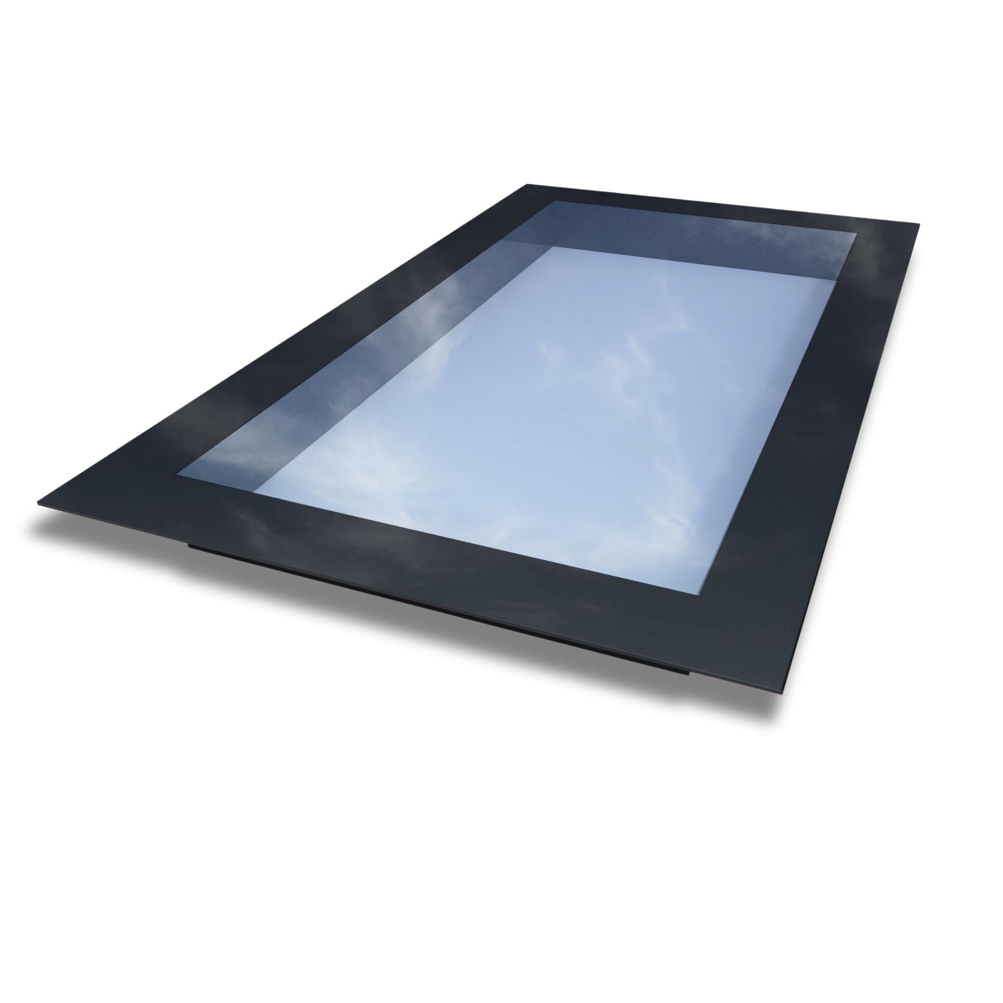 600 x 1200 mm Frameless Skylight for Flat Roof - Triple Glazed