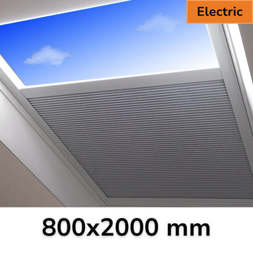800 x 2000 mm Electric Blinds for Flat / Pitched Roof Skylights & Roof Lanterns.