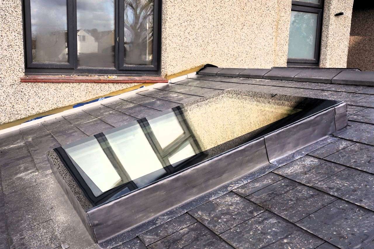 1000 x 1000 mm Frameless Skylight for Pitched Roof - Triple Glazed