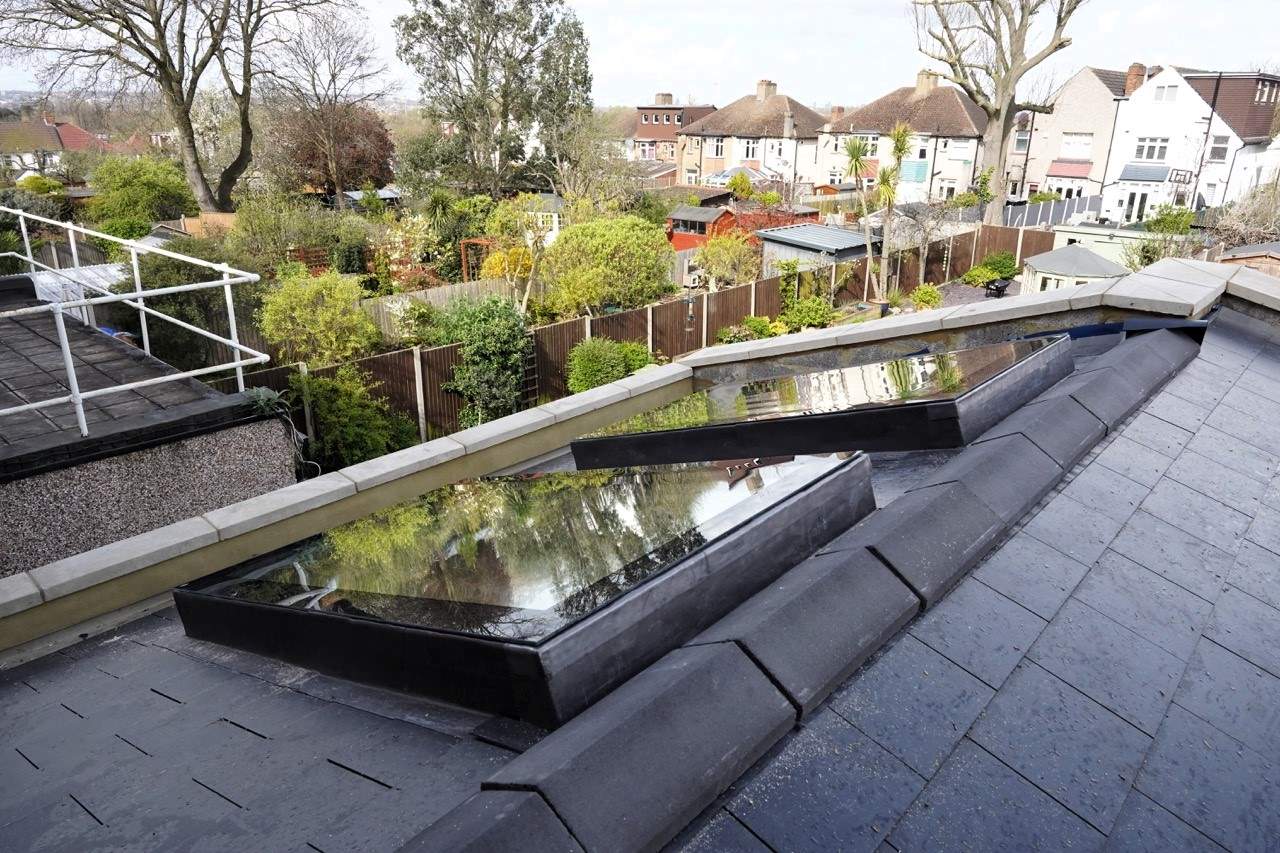 600 x 1800 mm Frameless Skylight for Pitched Roof - Triple Glazed