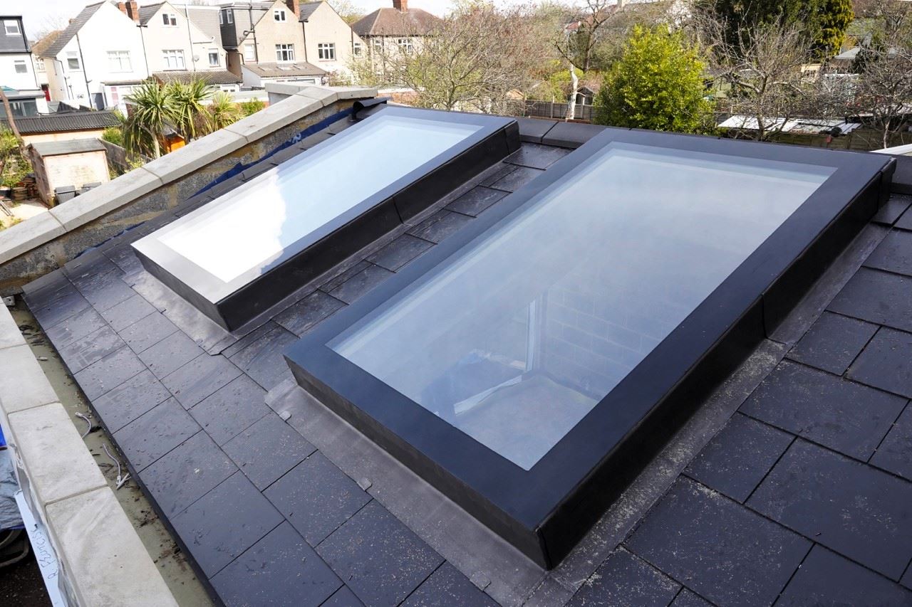 Bespoke Oversized Frameless Skylight for Pitched Roof - Triple Glazed