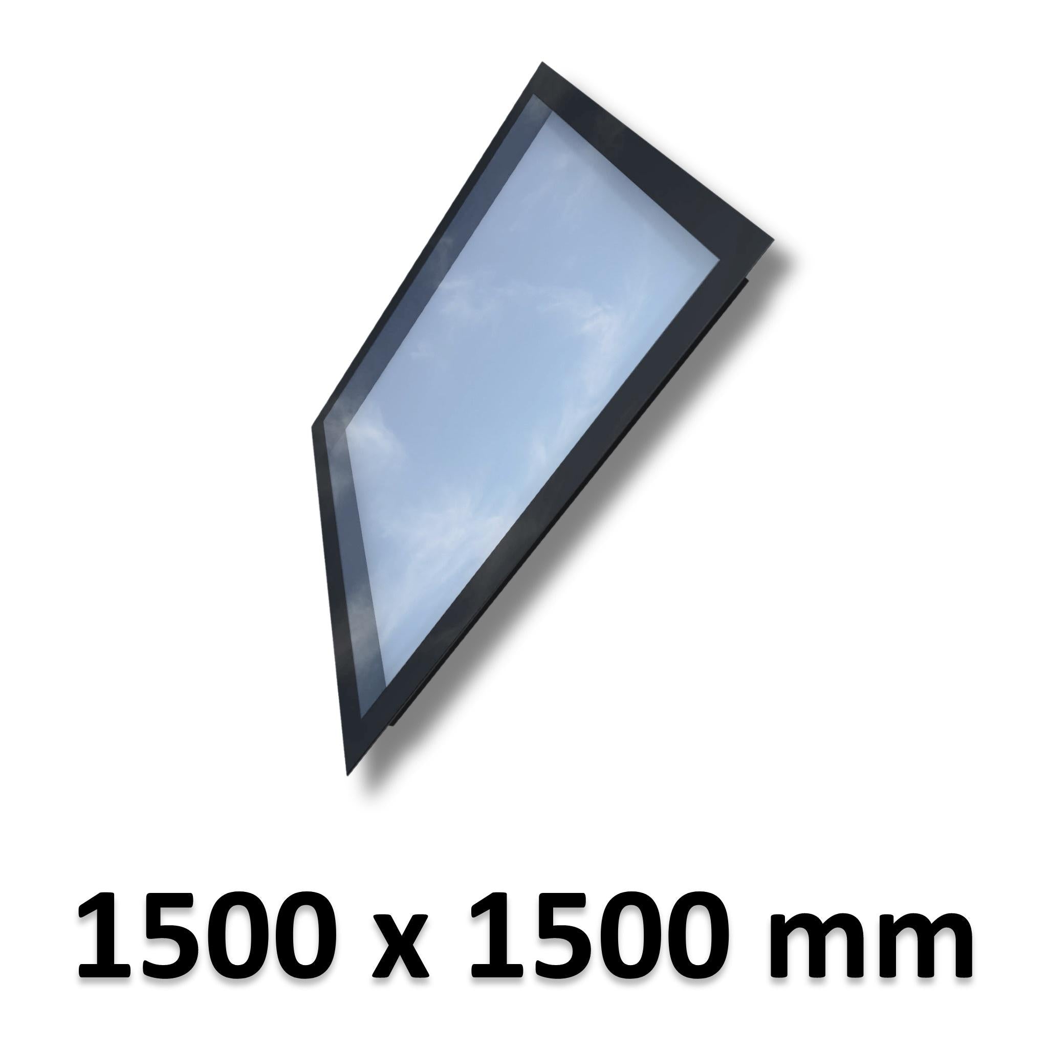 1500 x 1500 mm Frameless Skylight for Pitched Roof - Triple Glazed