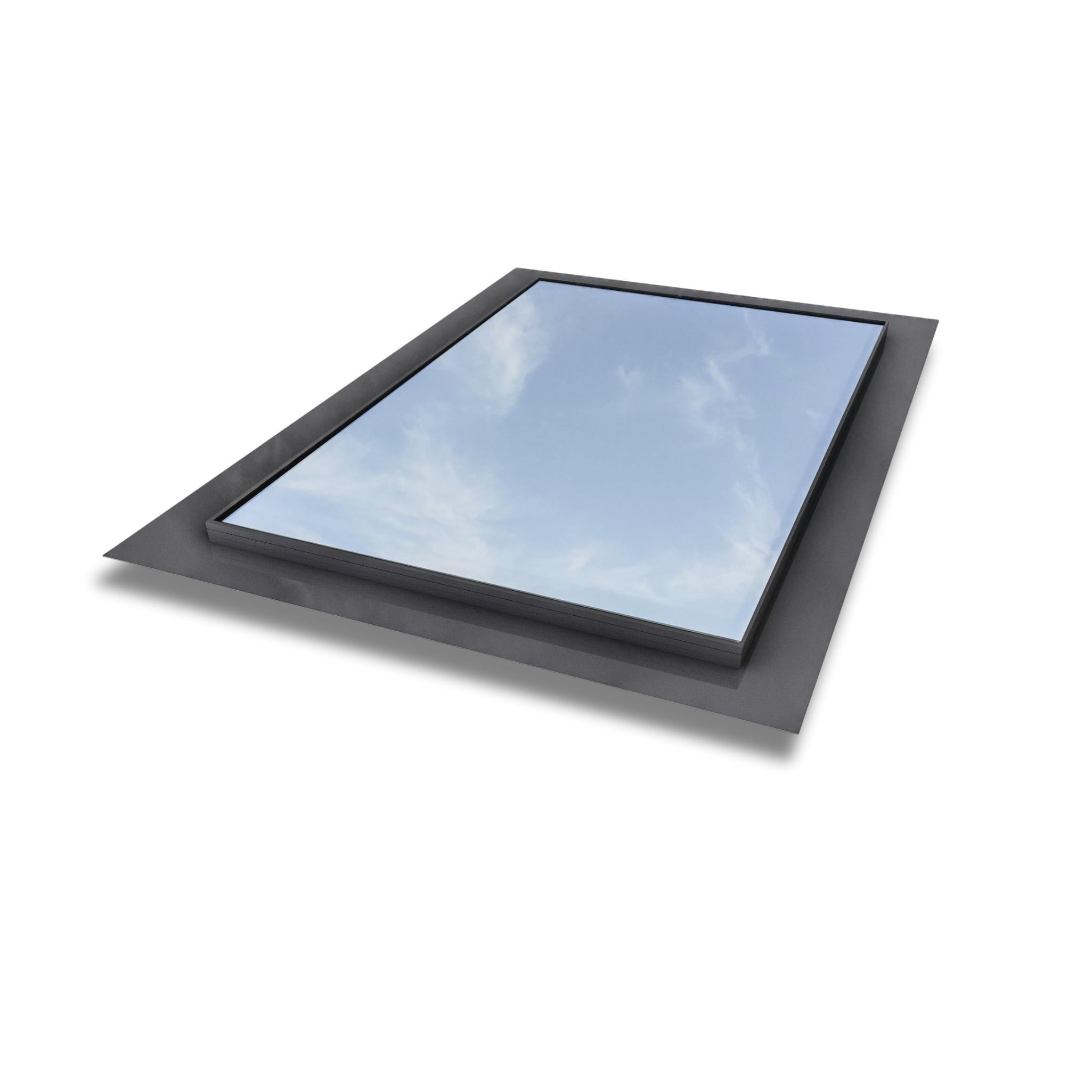 800 x 1200 mm Frameless Skylight for Flat Roof - Triple Glazed