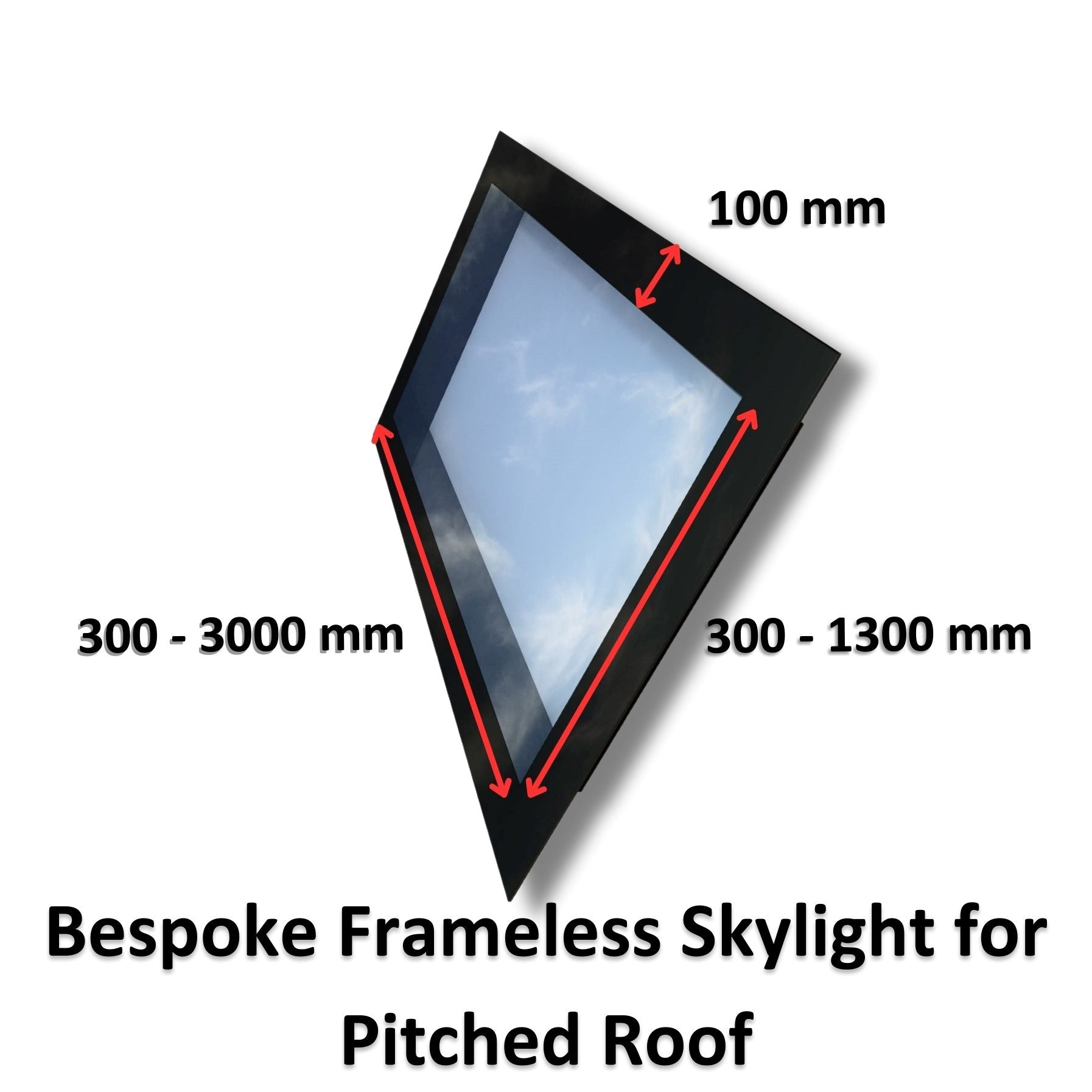 Bespoke Frameless Skylight for Pitched Roof