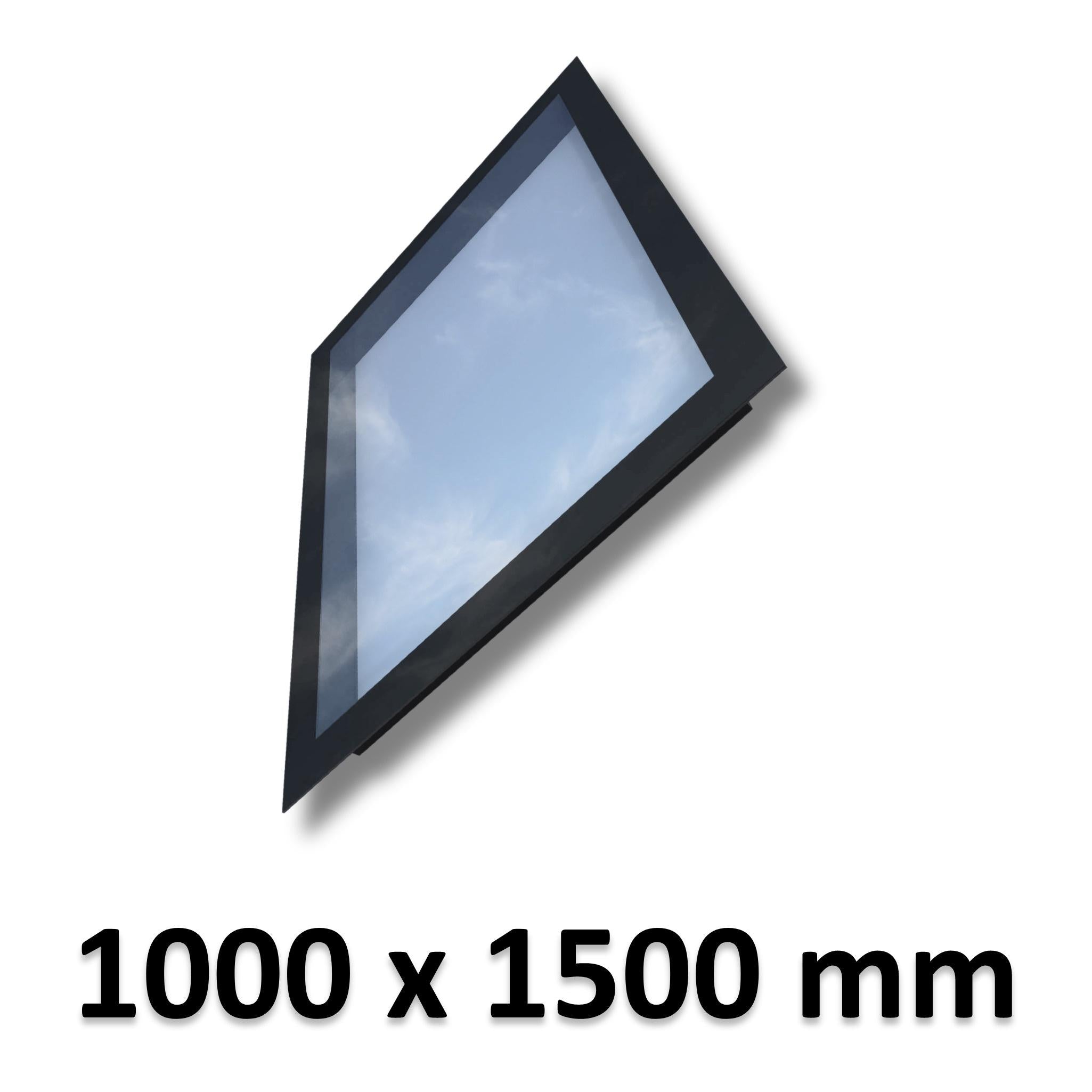 1000 x 1500 mm Frameless Skylight for Pitched Roof - Triple Glazed