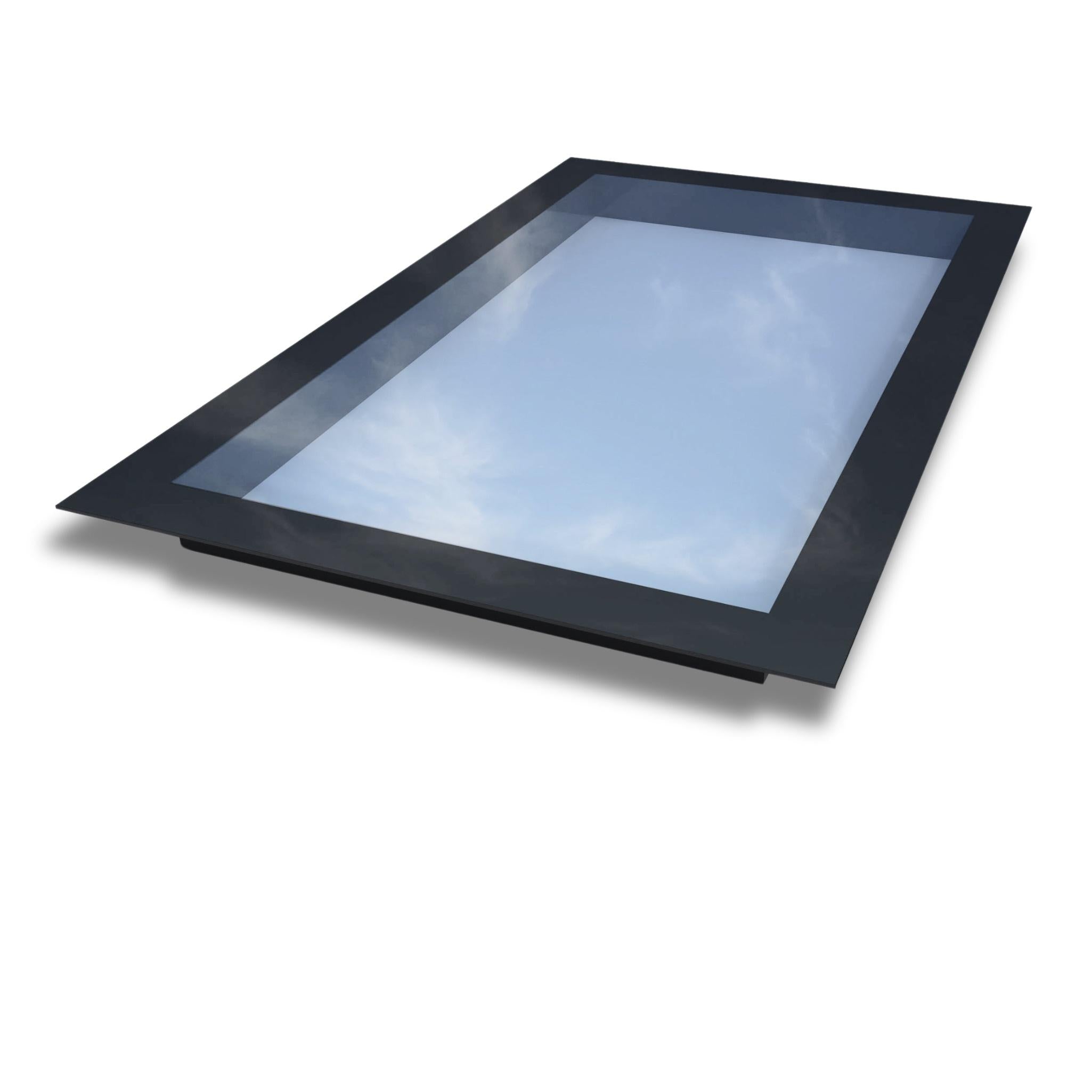 800 x 1500 mm Frameless Skylight for Flat Roof - Triple Glazed