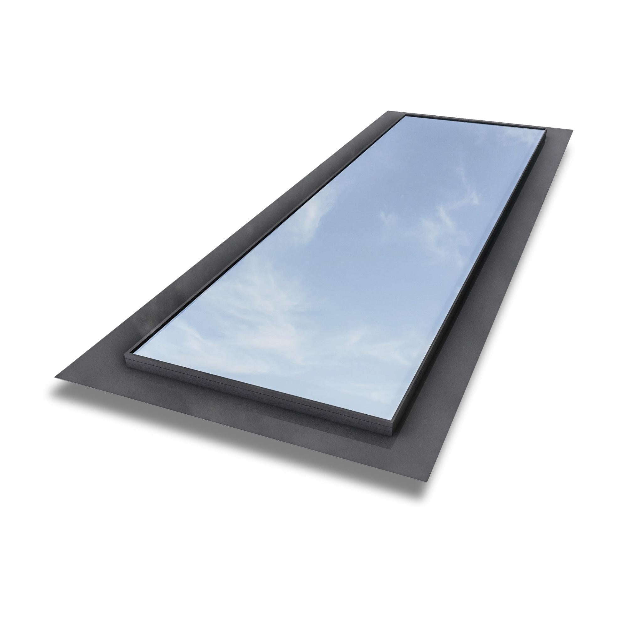 600 x 2000 mm Frameless Skylight for Flat Roof - Triple Glazed