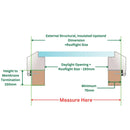 1000 x 1500 mm Fixed Glass Link Skylight | Premium Range.