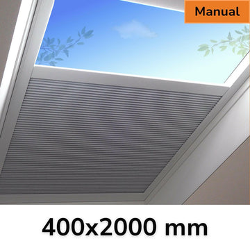 400 x 2000 mm Manual Blinds for Flat / Pitched Roof Skylights & Roof Lanterns.