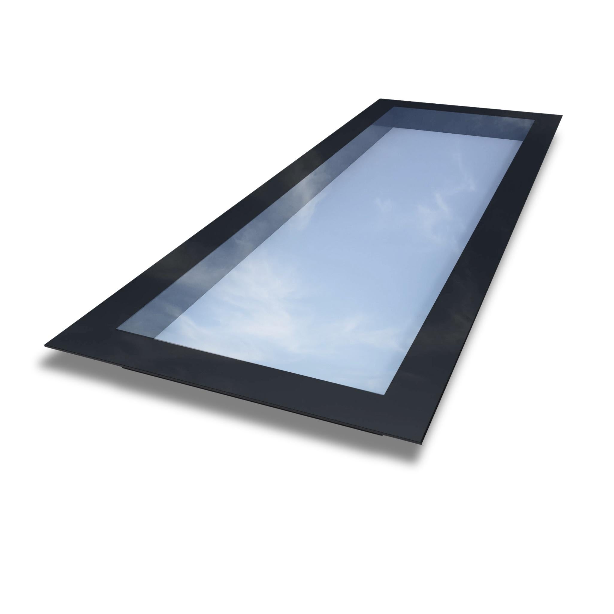 600 x 2000 mm Frameless Skylight for Flat Roof - Triple Glazed