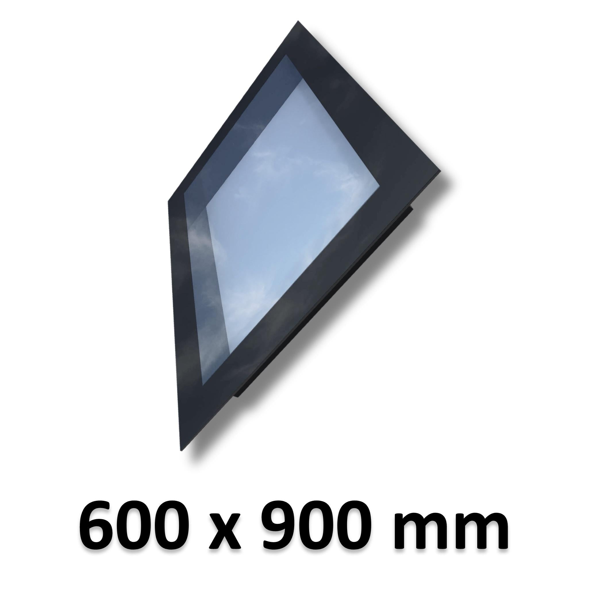 600 x 900 mm Frameless Skylight for Pitched Roof - Triple Glazed