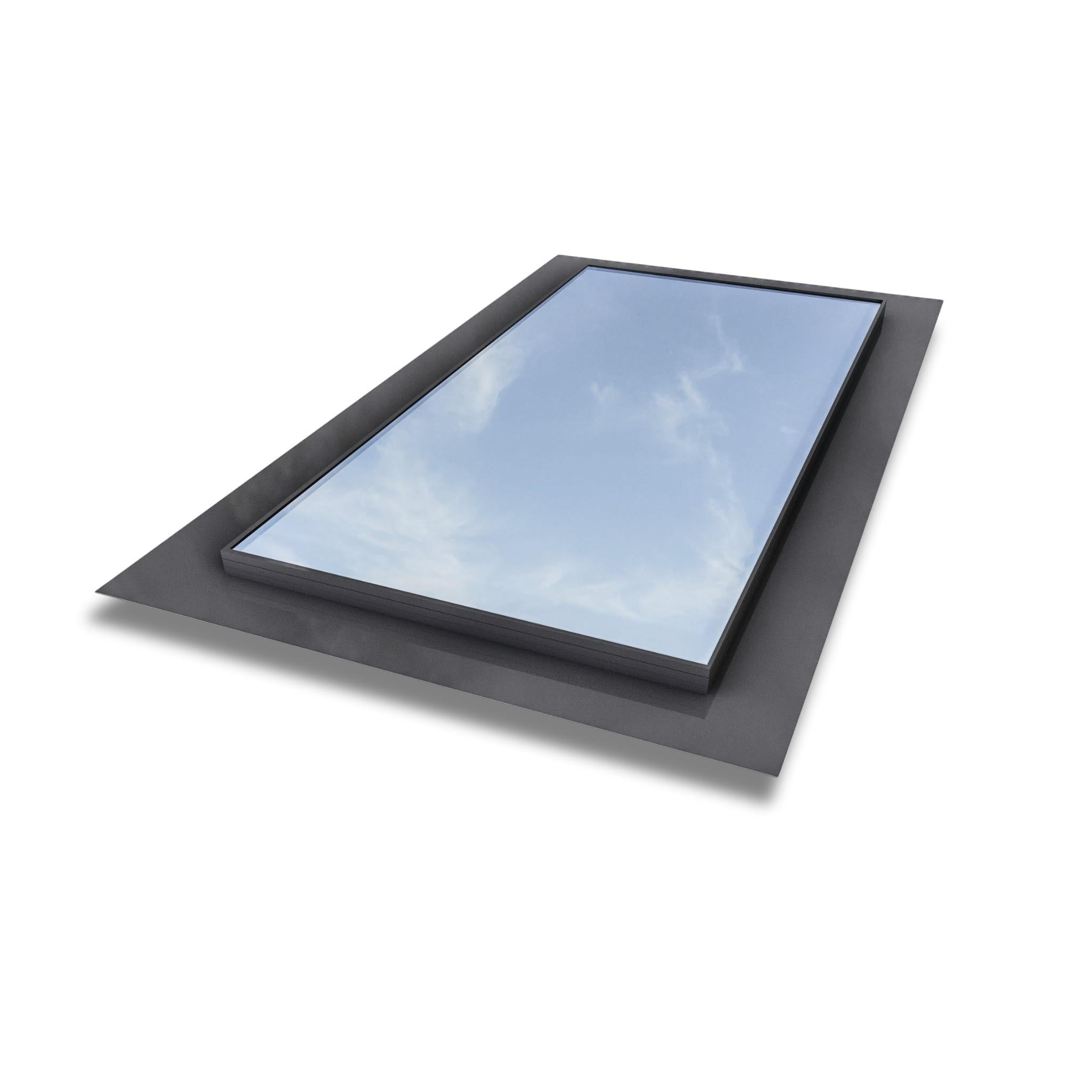 600 x 1200 mm Frameless Skylight for Flat Roof - Triple Glazed