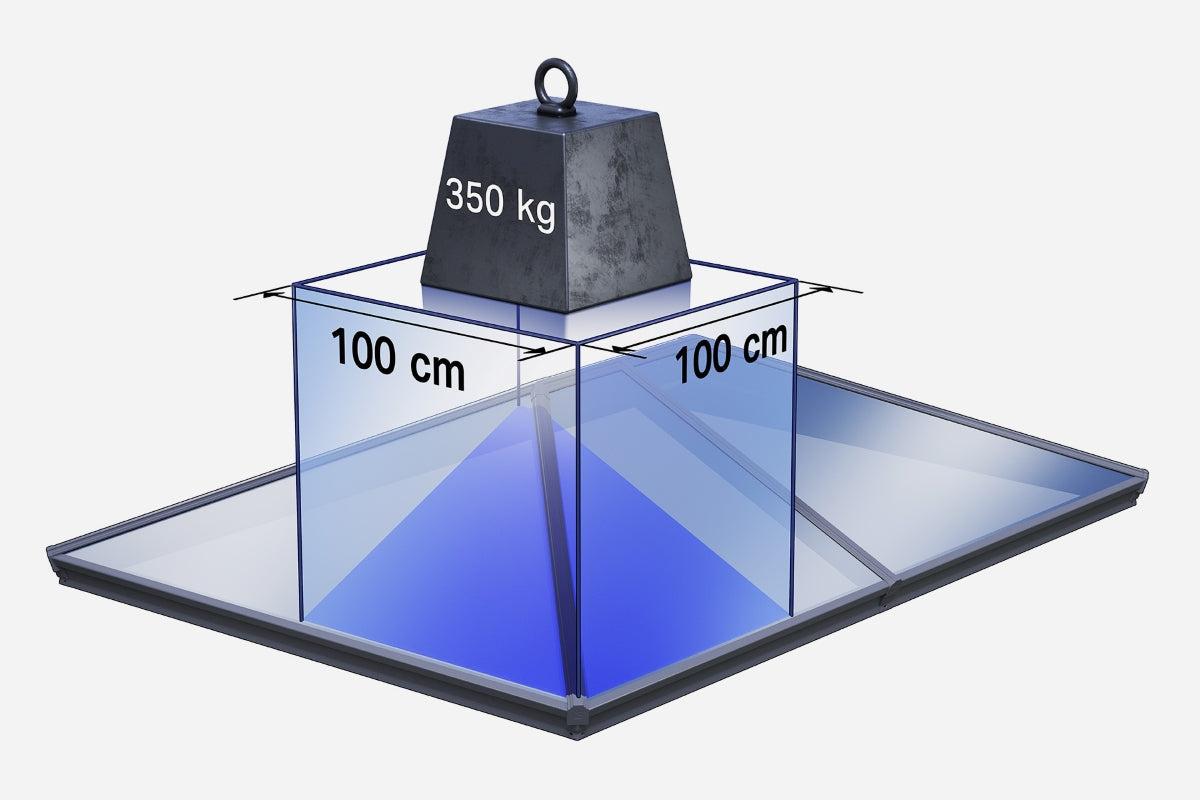 1500 x 2500 mm Korniche Style #2 Aluminium Roof Lantern