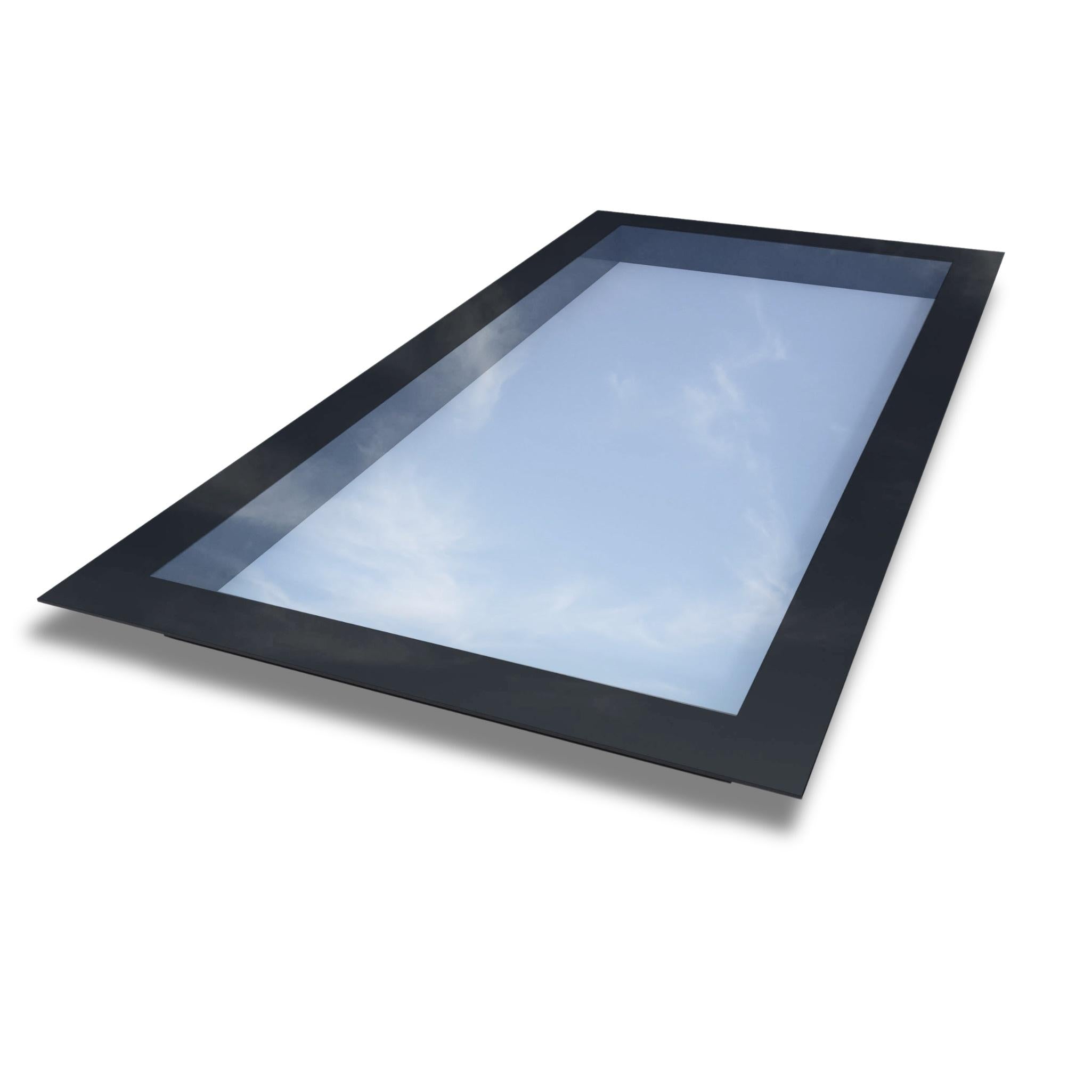 800 x 1800 mm Frameless Skylight for Flat Roof - Triple Glazed