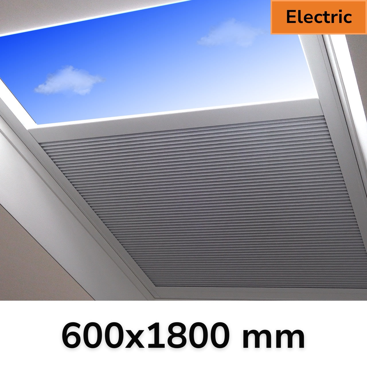 600 x 1800 mm Electric Blinds for Flat / Pitched Roof Skylights & Roof Lanterns