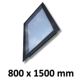 800 x 1500 mm Frameless Skylight for Pitched Roof - Triple Glazed.