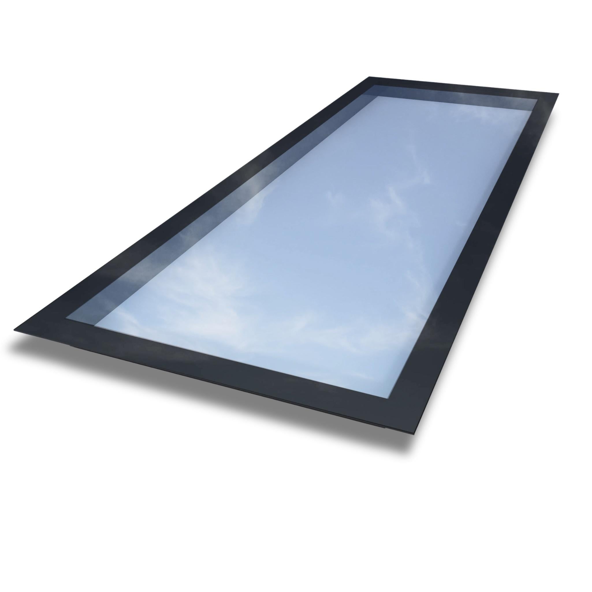 1000 x 3000 mm Frameless Skylight for Flat Roof - Triple Glazed - 0