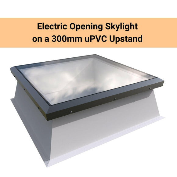 Brett Martin Bespoke Electric Opening Skylight for Flat Roof.