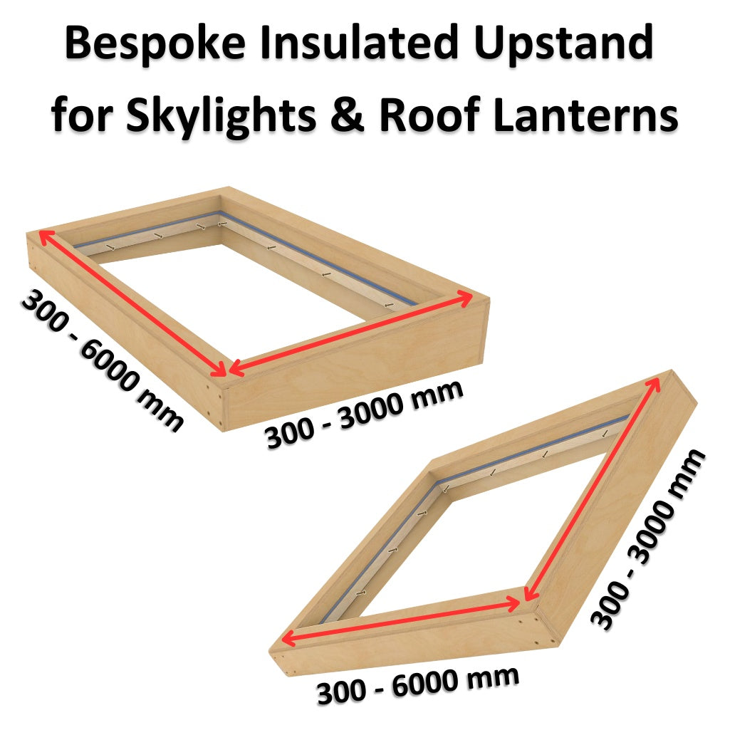 Bespoke WBP Insulated Upstands for Skylights & Roof Lanterns