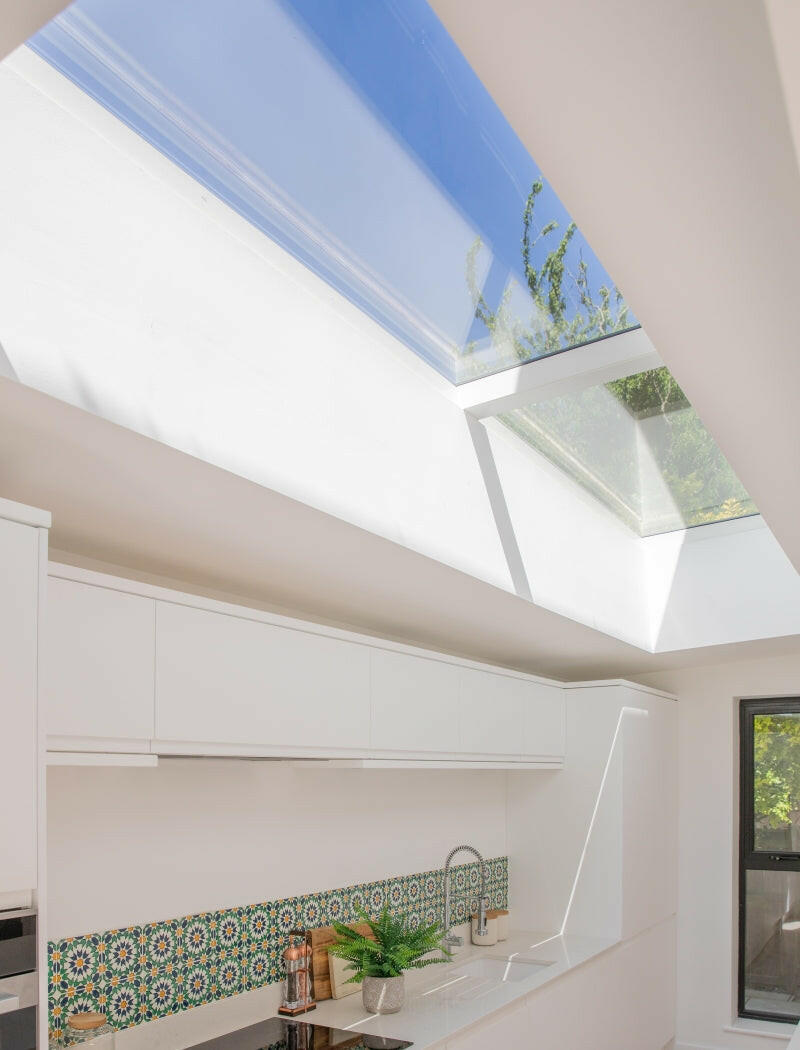 2500 x 3500 mm Electric Opening Glass Link Modular Skylight | 2 Fixed 1 Opening.