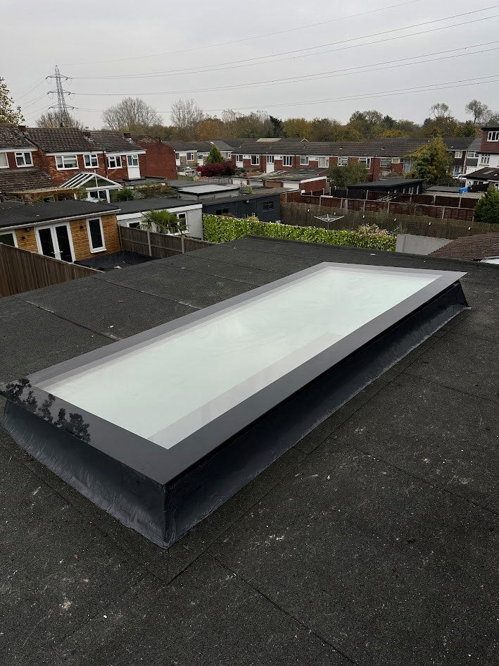 1000 x 1000 mm Frameless Skylight for Flat Roof - Triple Glazed