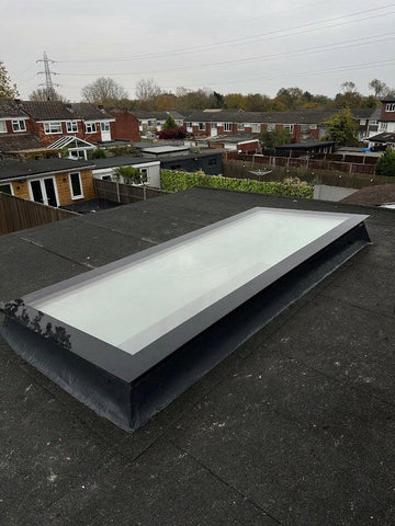500 x 1500 mm Frameless Skylight for Flat Roof - Triple Glazed.