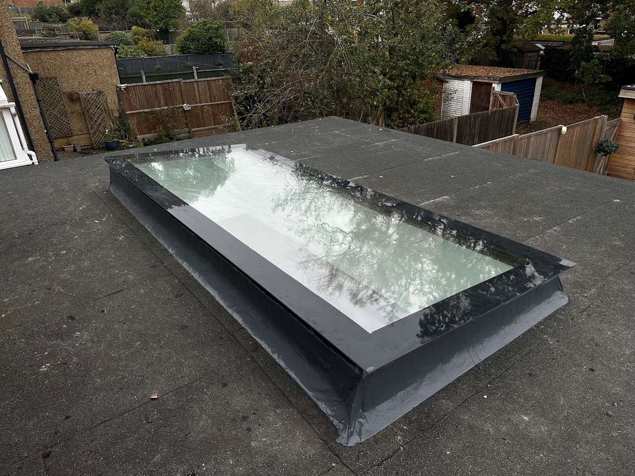 1000 x 1000 mm Frameless Skylight for Flat Roof - Triple Glazed