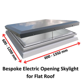 Brett Martin Bespoke Electric Opening Skylight for Flat Roof.