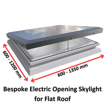 Brett Martin Bespoke Electric Opening Skylight for Flat Roof.