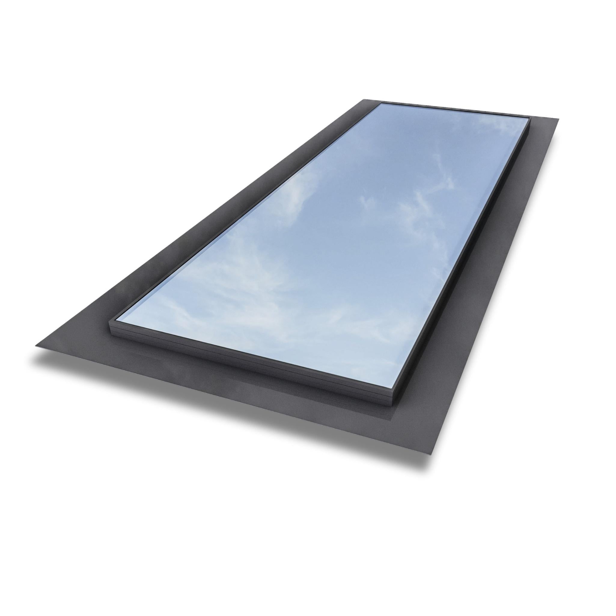 600 x 1800 mm Frameless Skylight for Flat Roof - Triple Glazed