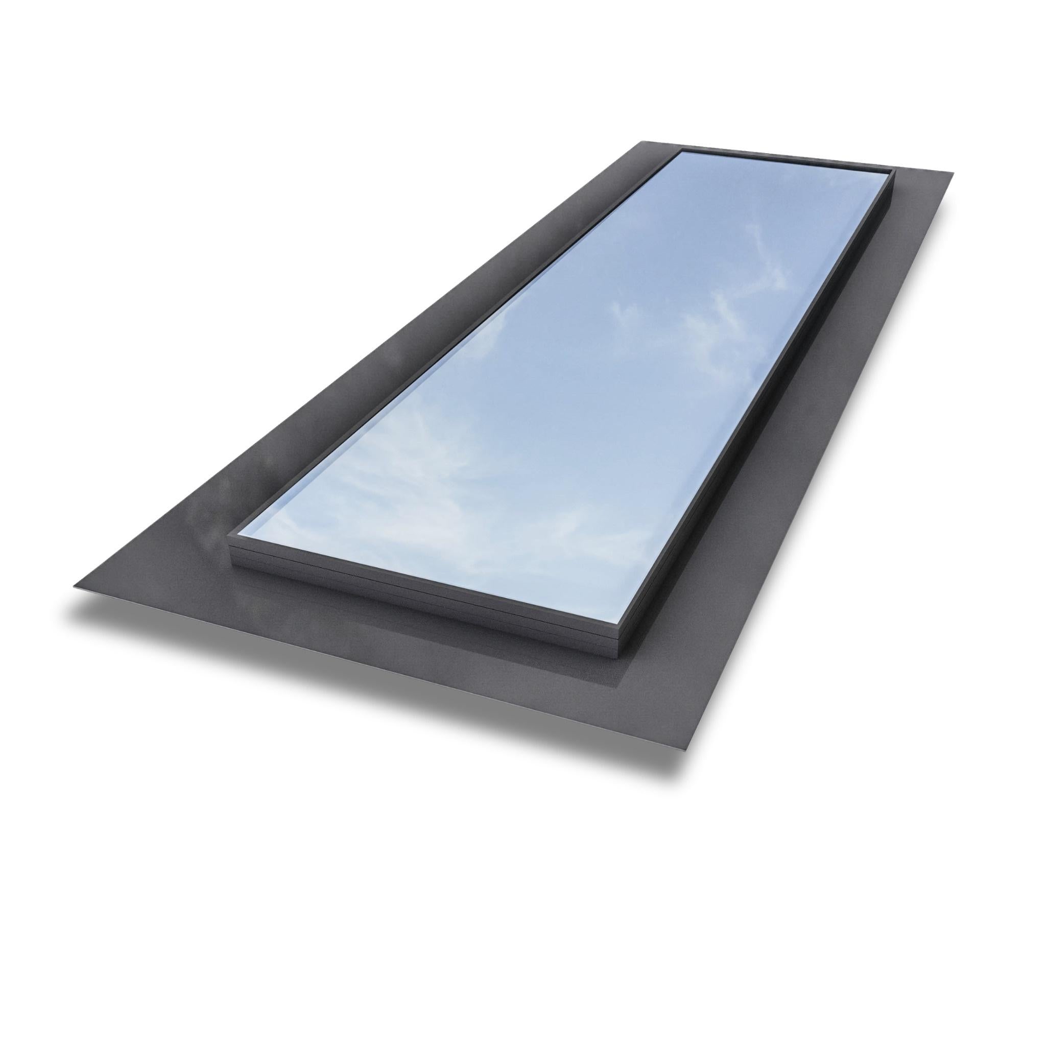 400 x 1500 mm Frameless Skylight for Flat Roof - Triple Glazed