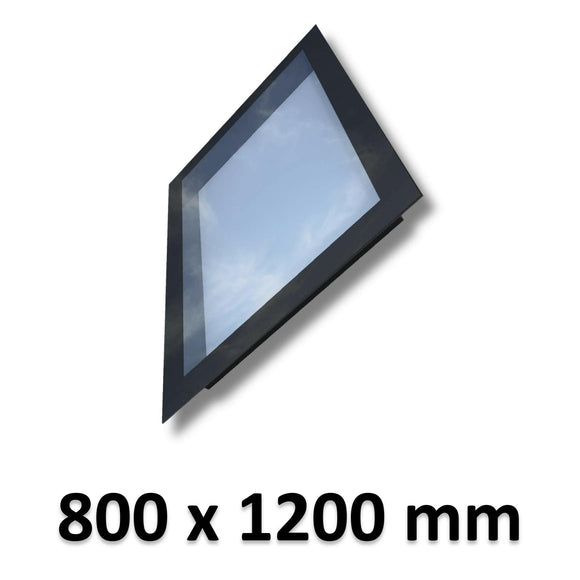 800 x 1200 mm Frameless Skylight for Pitched Roof - Triple Glazed.