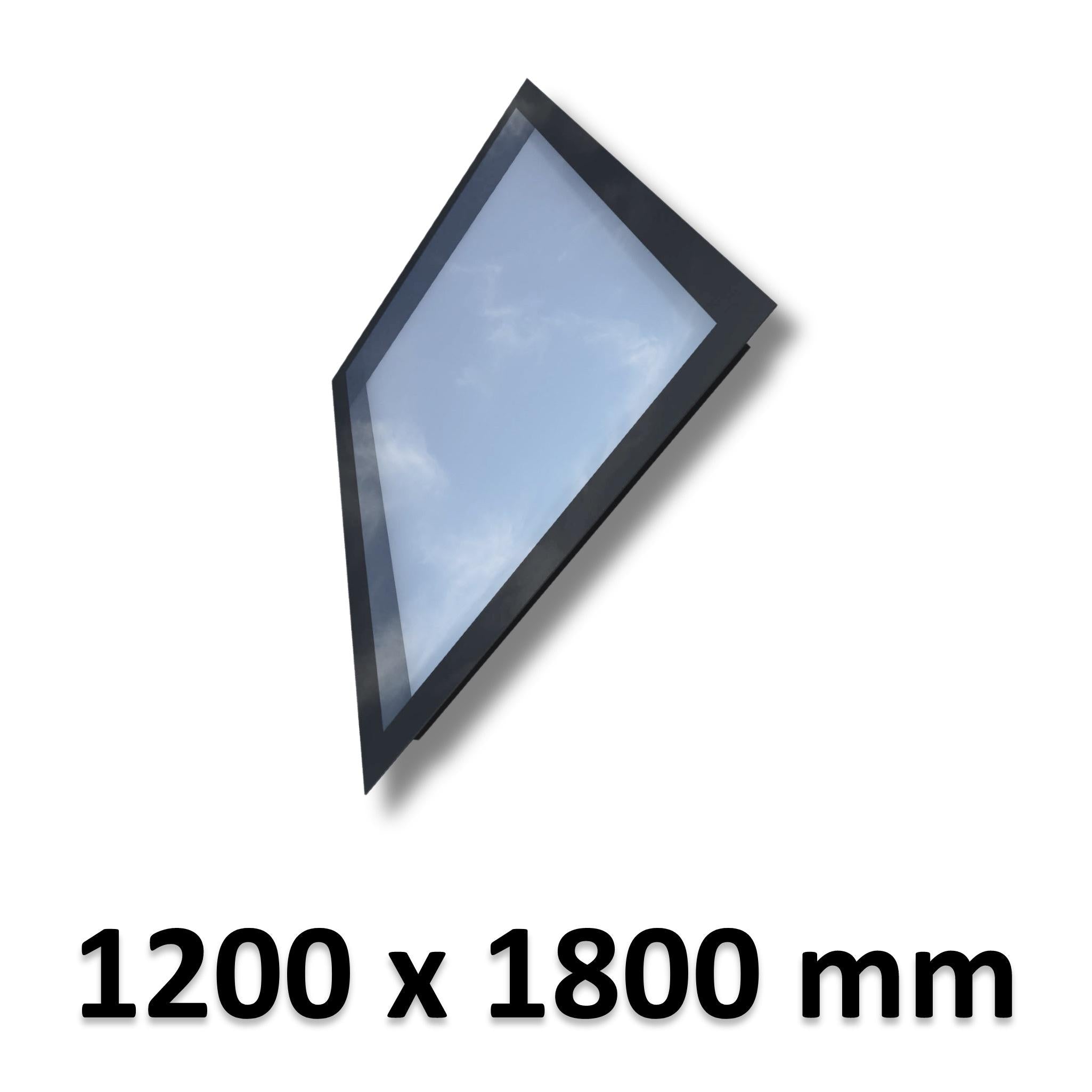 1200 x 1800 mm Frameless Skylight for Pitched Roof - Triple Glazed