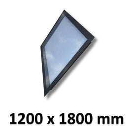 1200 x 1800 mm Frameless Skylight for Pitched Roof - Triple Glazed.