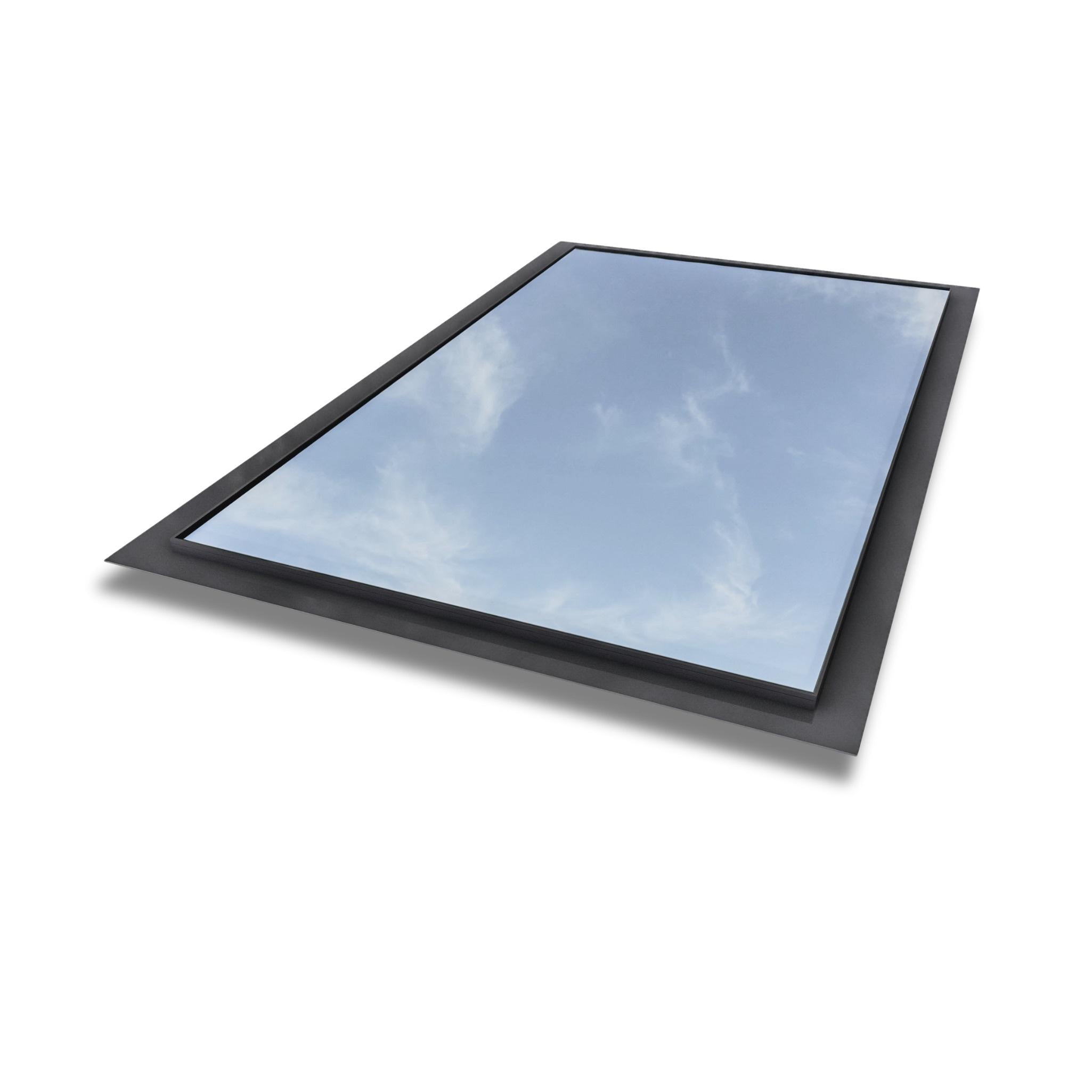 1500 x 2500 mm Frameless Skylight for Flat Roof - Triple Glazed