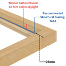1000 x 2000 mm WBP Insulated Upstand for Pitched Roof.
