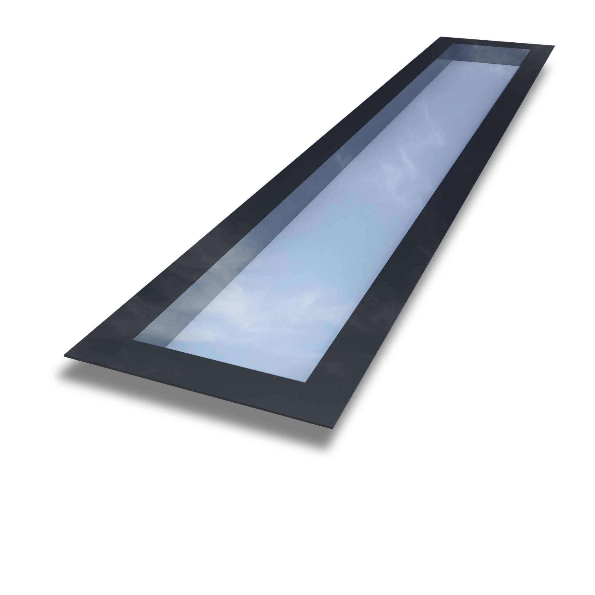 400 x 3000 mm Frameless Skylight for Flat Roof - Triple Glazed