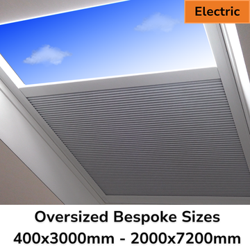 Bespoke Oversized Dual Motor Electric Blinds for Flat & Pitched Roof Skylights.