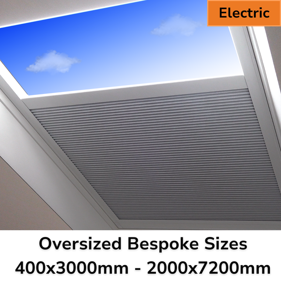 Bespoke Oversized Dual Motor Electric Blinds for Flat & Pitched Roof Skylights.