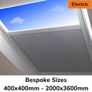 Bespoke Size Electric Blinds for Flat & Pitched Roof Skylights.