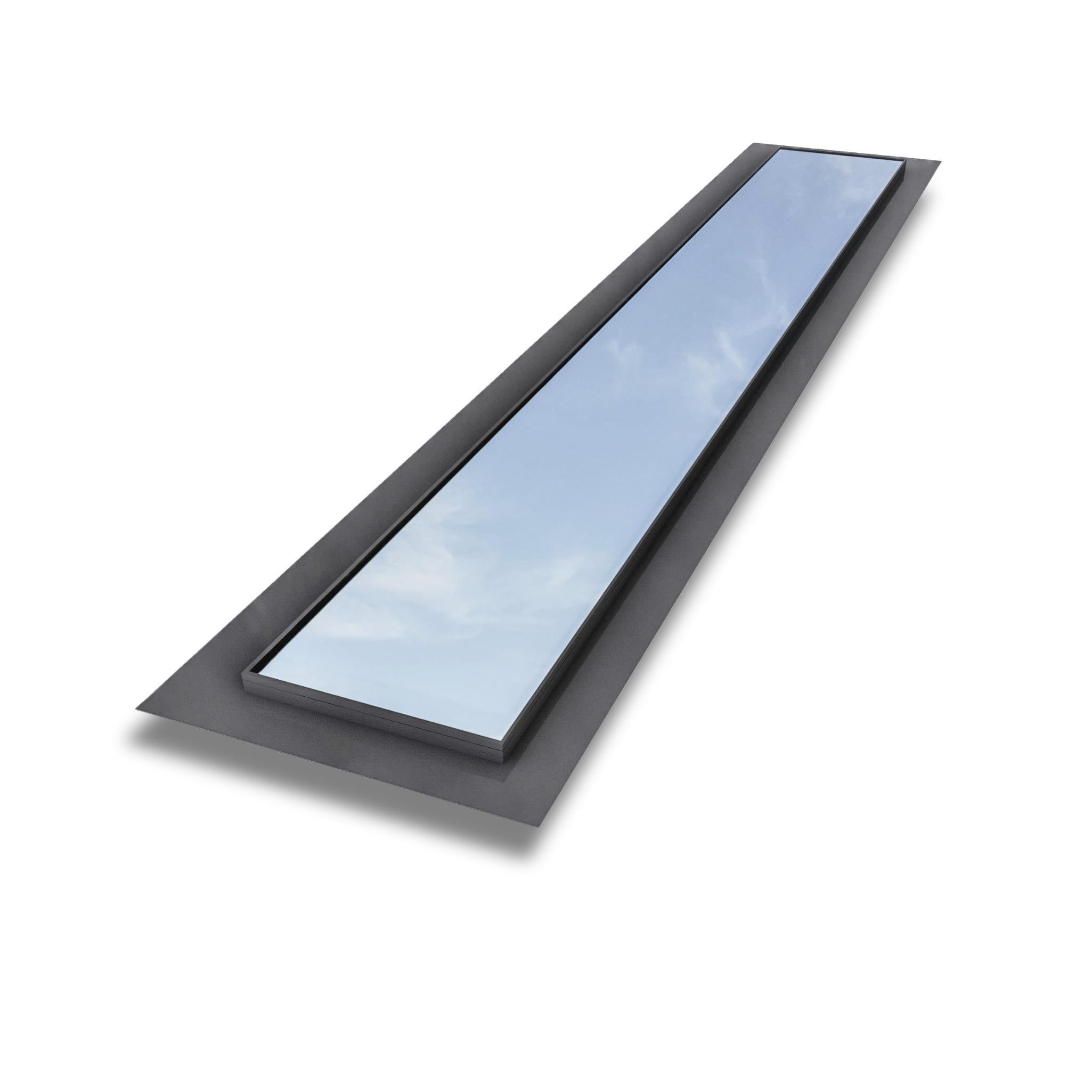 400 x 3000 mm Frameless Skylight for Flat Roof - Triple Glazed